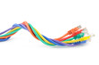 Multi colored computer cables