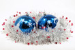Blue Christmas balls.