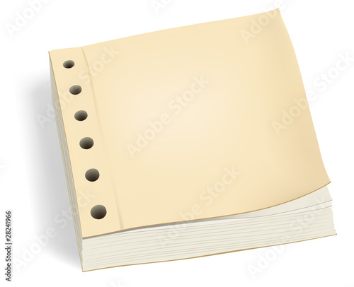 Vector: Vector bundle of paper with holes or ledger Vector bundle of paper with holes or ledger