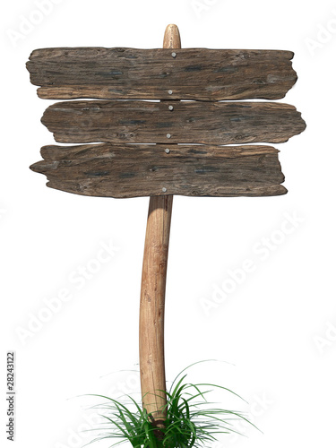 Illustration: Vecchio cartello di legno Vecchio cartello di legno