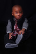 child posing with funny expression