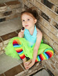 Preschool girl with tutu and candy sucker