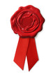 Red wax seal with ribbon Red wax seal with ribbon