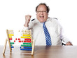 business man aux comptes financiers positifs