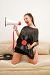 nice music lover with gramophone record nice music lover with gramophone record