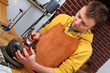 Photo: goldsmith in workshop goldsmith in workshop
