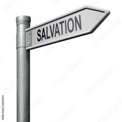 Illustration: road sign salvation road sign salvation