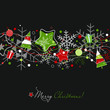 Christmas card with stars and snowflakes