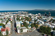 Aerial view of Reykjavik city on Iceland
