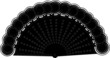 beautiful fan silhouette - vector beautiful fan silhouette - vector