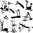 gym equipment - vector