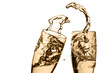 Celebration toast with deep champagne Celebration toast with deep champagne