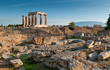 Temple of Apollo amidst the ruins of Ancient Corinth, Greece Temple of Apollo amidst the ruins of Ancient Corinth, Greece