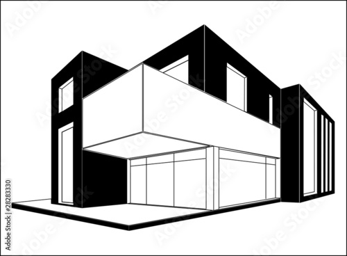 Vector: modern house, vector modern house, vector