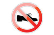 No Shoes Vector Sign