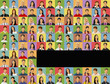 Background with a group of business and office people photos