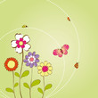 Spring summer floral background