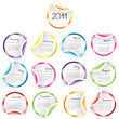 2011 Calendar with curled stickers corners