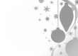 Illustration: Silver Christmas baubles Silver Christmas baubles