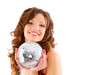 picture of sexy santa helper with disco ball