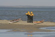kayakistes en hiver