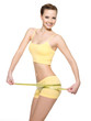 Woman with beautiful body  after diet