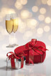 champagne and heart