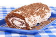 Chocolate swiss roll cake Chocolate swiss roll cake