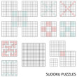 Collection of various blank sudoku templates