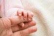 hand of baby and mother