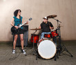 Bandprobe im Hinterhof