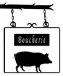 enseigne de boucherie, logo