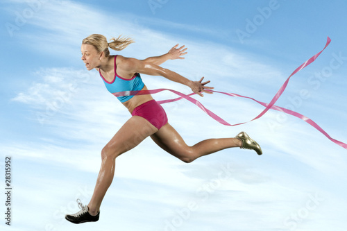 Photo: Sprinter Crossing the Finish Line Sprinter Crossing the Finish Line