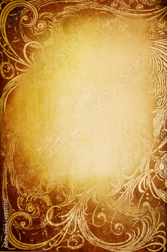Illustration: old texture with ornaments old texture with ornaments