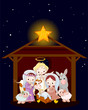 Vektor: Christmas nativity scene Christmas nativity scene