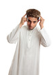 Ethnic man in robe and hat
