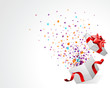 Open explore gift with fly stars vector background Open explore gift with fly stars vector background