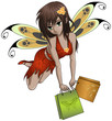 Small shopping fairy with bags - Anime Style Small shopping fairy with bags - Anime Style