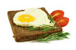 Fried egg on rye bread Fried egg on rye bread