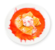 banana dessert, clipping path