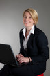 Businessfrau erfreut