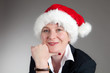 Weihnachtsfrau denkt nach