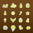 Colorful Christmas icons. Colorful Christmas icons.