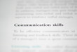 Communication skill