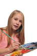 Young Girl with colorful palette