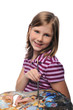 Young Girl with colorful palette