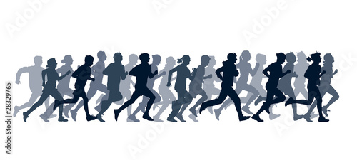 Vector: Running people Running people