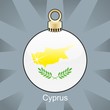 cyprus flag in christmas bulb shape