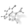 3D render of molecule - Theobromine - sweet cacao alkaloid 3D render of molecule - Theobromine - sweet cacao alkaloid