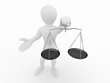 Man with scale. Symbol of justice